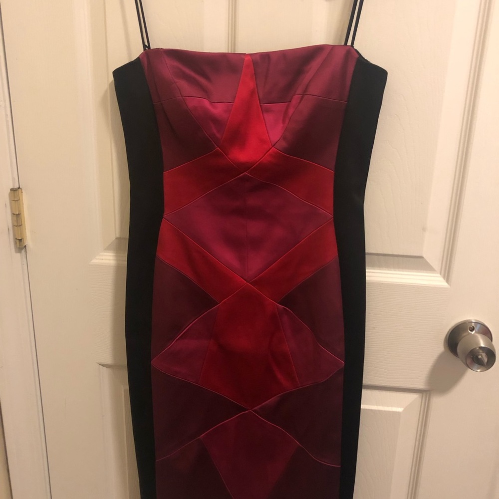 Strapless black dress